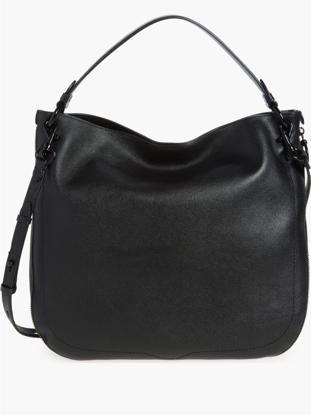 Rebecca Minkof Jody Convertible Leather Hobo Bag